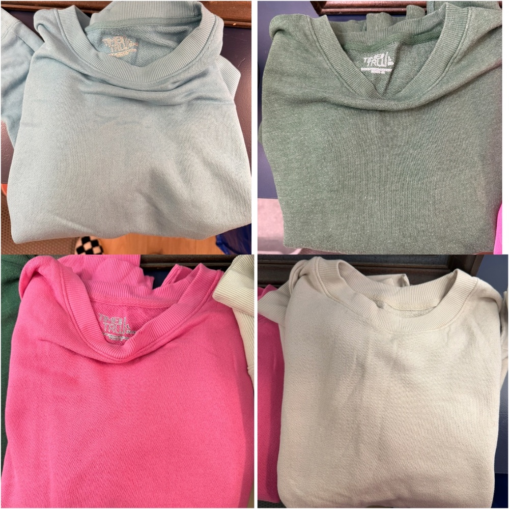 4 Time and Tru Crewneck Sweatshirts